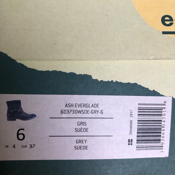 Earth Suede Leather Harness Boot Ash Everglade Size 6 - Picture 7 of 11